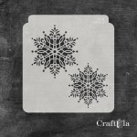 Stencil 151 – Snowflakes, 15x16 cm x 0,35 mm, semi-translucent