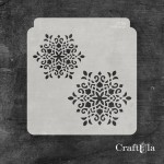 Stencil 153 – Snowflakes, 15x16 cm x 0,35 mm, semi-translucent
