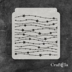 Stencil 154 – Stars, 15x16 cm x 0,35 mm, semi-translucent