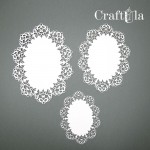 Set of Chipboard Napkins 0008Z (3 pcs, approx. 14x10,5cm, 12,5x10,5cm, 9,5x8,5cm; x0,15cm)