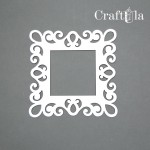 Set of Chipboard Frames 0011S (3 pcs, approx. 9x9x0,15cm)