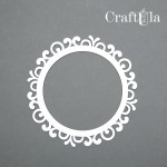 Set of Chipboard Frames 0016S (3 pcs, dia approx. 9cm x0,15cm)
