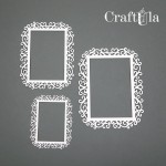 Set of Chipboard Frames 0021Z (3 pcs, approx. 14x11,5cm, 12x9cm, 9x7,5cm; x0,15cm)
