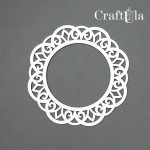 Set of Chipboard Frames 0028S (3 pcs, dia approx. 9cm x0,15cm)