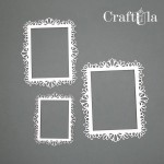 Set of Chipboard Frames 0037Z (3 pcs, approx. 14x11,5cm, 12x9,5cm, 9x7cm; x0,15cm)