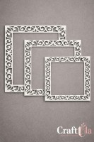 Set of Chipboard Frames 0071Z (3 pcs, approx. 14X14cm, 12x12cm, 9x9cm x0,15cm)