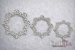 Set of Chipboard Frames 0083Z (3 pcs, dia approx. 14cm, 12cm, 9cm; x0,15cm)