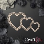 Set of Chipboard Frames 0084Z (3 pcs, dia approx. 14cm, 12cm, 9cm; x0,15cm)