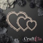 Set of Chipboard Frames 0092Z (3 pcs, dia approx. 14cm, 12cm, 9cm; x0,15cm)