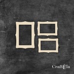 Set of Chipboard Frames 1445 (6 pcs: 2 pcs 5,5, x8cm and 4 pcs 6x4,3cm x0,15cm)