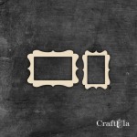 Set of Chipboard Frames 1453 (4 pcs: 2 pcs 5,6x7,9cm, 2 pcs 5,9x4,2cm x0,15cm)