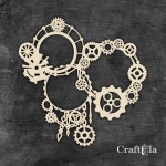 Chipboard Frame 1540 – Steampunk - (approx. 13x13x0,15cm)