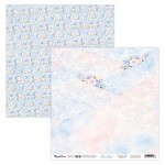 Double-sidedpaper 30,5x30,5cm Blue Belle - 01, 250 gsm (1 sheet)