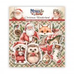 Ephemera: set of double-sided die cut elements Christmas Wonderland, 31 pcs, 250 gsm