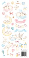 Double-sided paper 30x15 cm Dream Baby 250 gsm (1 sheet)