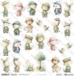 One-sided paper 30,5x30,5 cm Simple Story 4 – Animals 1, 250 gsm, (1 sheet)