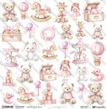 One-sided paper 30,5x30,5 cm Oh Baby – Baby 2, 250 gsm, (1 sheet)
