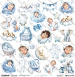 One-sided paper 30,5x30,5 cm Oh Baby – Baby 3, 250 gsm, (1 sheet)