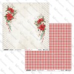 Double-sided paper 30,5x30,5 cm Christmas Cheer 0102, 250 gsm, 2 designs (1 sheet)