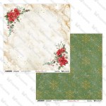 Double-sided paper 30,5x30,5 cm Christmas Cheer 0304, 250 gsm, 2 designs (1 sheet)