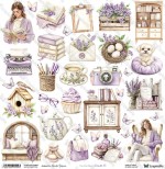One-sided paper 30,5x30,5 cm Lovely Day In Violet – Elements 15, 250 gsm, (1 sheet)