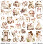 One-sided paper 30,5x30,5 cm Lovely Day In Pink – Elements 17, 250 gsm, (1 sheet)