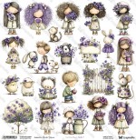 One-sided paper 30,5x30,5 cm Lovely Day In Violet – Kikds 2, 250 gsm, (1 sheet)