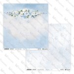 Double-sided paper 30,5x30,5 cm Lovely Day In Blue 0708, 250 gsm, 2 designs (1 sheet)