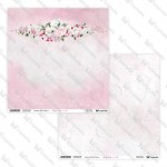 Double-sided paper 30,5x30,5 cm Lovely Day In Pink 0708, 250 gsm, 2 designs (1 sheet)