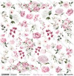 One-sided paper 30,5x30,5 cm Lovely Day In Pink – Flowers, 250 gsm, (1 sheet)