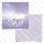 Double-sided paper 30,5x30,5 cm Lovely Day In Violet 0102, 250 gsm, 2 designs (1 sheet)