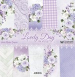 Paper Collection Set 30,5x30,5 cm Lovely Day In Violet, 250 gsm (5 double-sided sheets, 10 designs, bonus design 30x30 cm on the cover)
