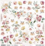 One-sided paper 30,5x30,5 cm Sunny Blooms – Flowers 2, 250 gsm, (1 sheet)