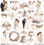 One-sided paper 30,5x30,5 cm Lovely Day In Pink – Wedding 9, 250 gsm, (1 sheet)