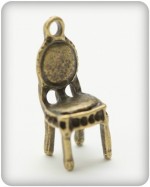 Charms set Chair copper 10*27mm, 10 pcs