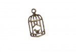 Metal charms set SMALL BIRDCAGE 27*14mm, 10pcs