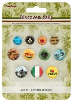 Crystal stickers decoration. Discover Italy Set of 11 crystal stickers (clr 80)